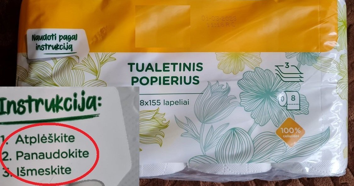 È difficile da credere: in Lituania la carta igienica viene fornita con le istruzioni