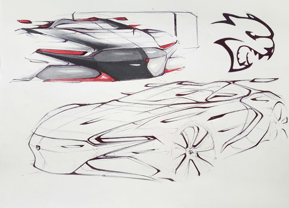 The fourth-place winning sketch for the FCA US Drive for Design