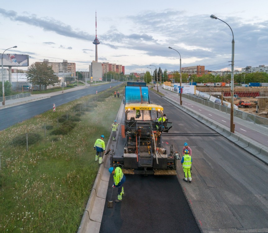 Atnaujinta 4 km Laisvės pr. Vilniuje