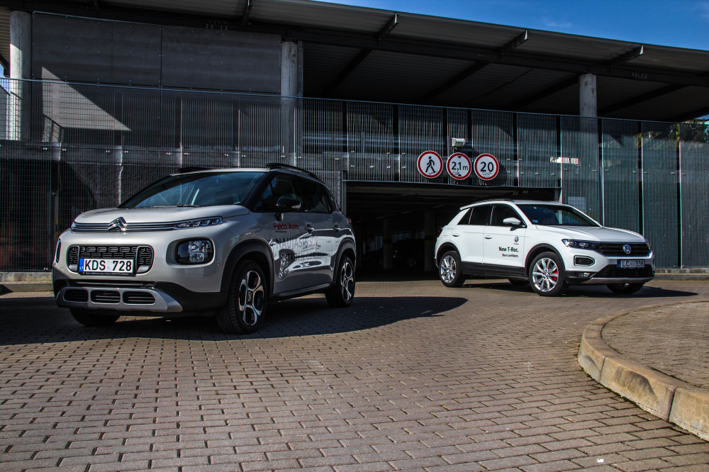 „Citroën C3 Aircross“ ir „Volkswagen T-Roc“