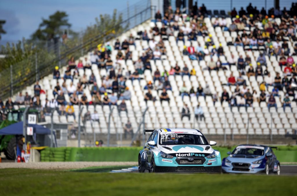 Jonas Karklys behind the wheel of Hyundai i30 TCR